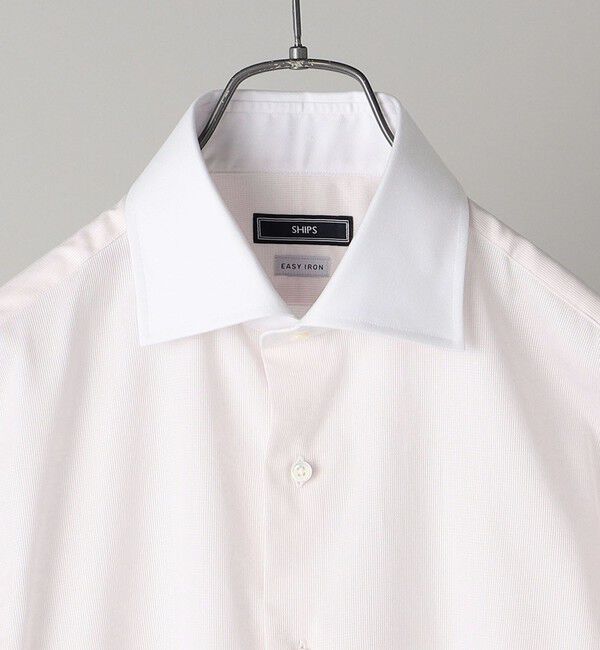 SHIPS「SHIPS: イージーアイロン ワイドカラー  クレリック シャツ」|シャツ・ブラウス|