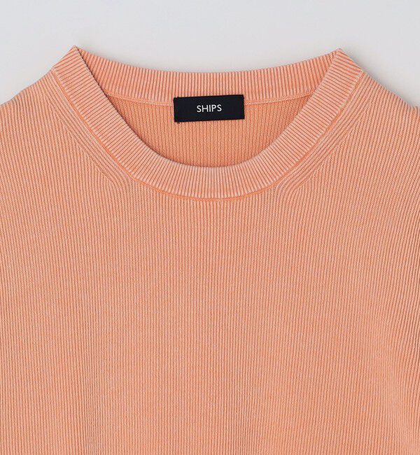 SHIPS「SHIPS: 14ゲージ 畦編み サンフェード コットン クルーネック ニット」|ニット・セーター|