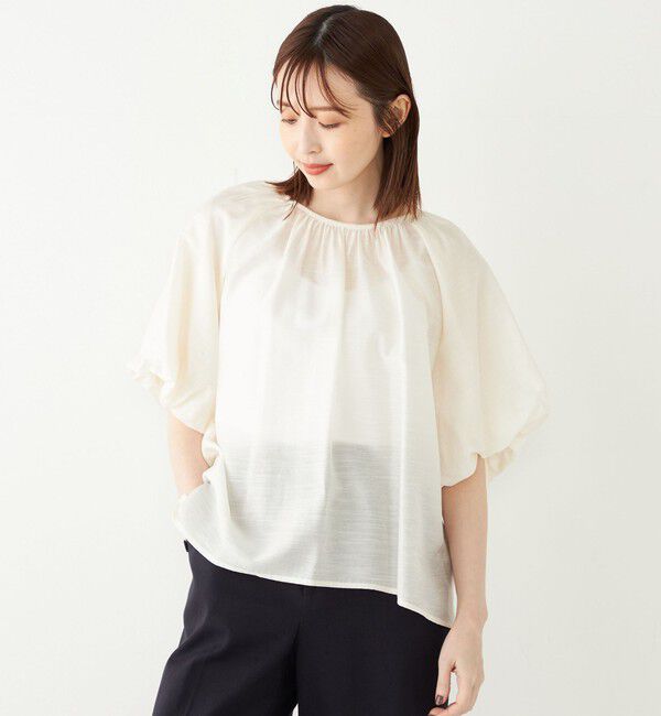 SHIPS Colors 「SHIPS Colors:〈手洗い可能〉スラブ ボリュームスリーブ ブラウス◇」|シャツ・ブラウス|