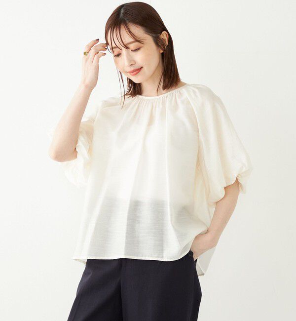 SHIPS Colors 「SHIPS Colors:〈手洗い可能〉スラブ ボリュームスリーブ ブラウス◇」|シャツ・ブラウス|