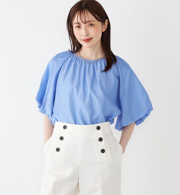 SHIPS Colors 「SHIPS Colors:〈手洗い可能〉スラブ ボリュームスリーブ ブラウス◇」|シャツ・ブラウス|