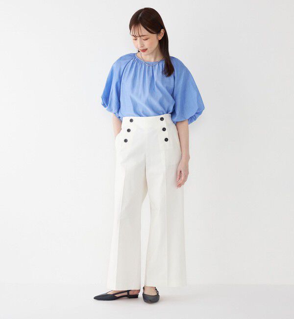 SHIPS Colors 「SHIPS Colors:〈手洗い可能〉スラブ ボリュームスリーブ ブラウス◇」|シャツ・ブラウス|