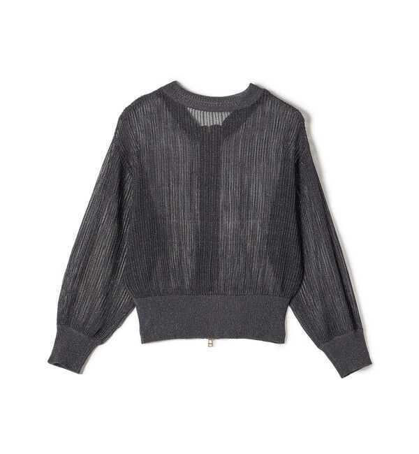 SHIPS Colors 「SHIPS Colors:〈手洗い可能〉ラメ メッシュ ジップ カーディガン」|カーディガン|