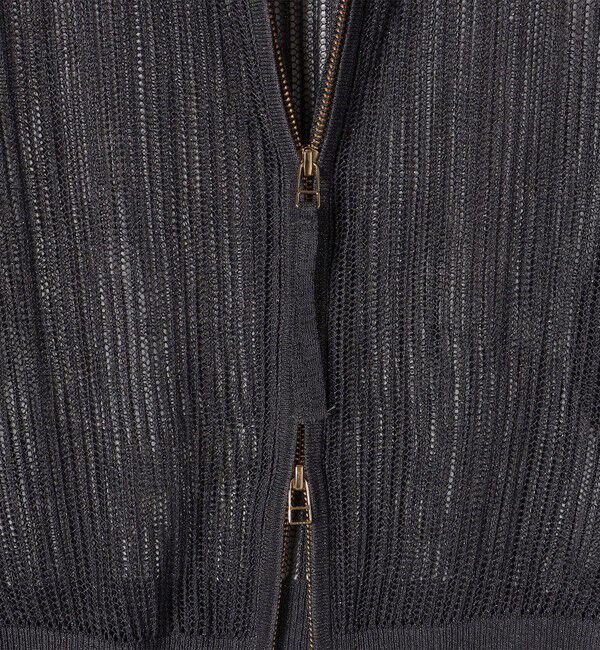 SHIPS Colors 「SHIPS Colors:〈手洗い可能〉ラメ メッシュ ジップ カーディガン」|カーディガン|