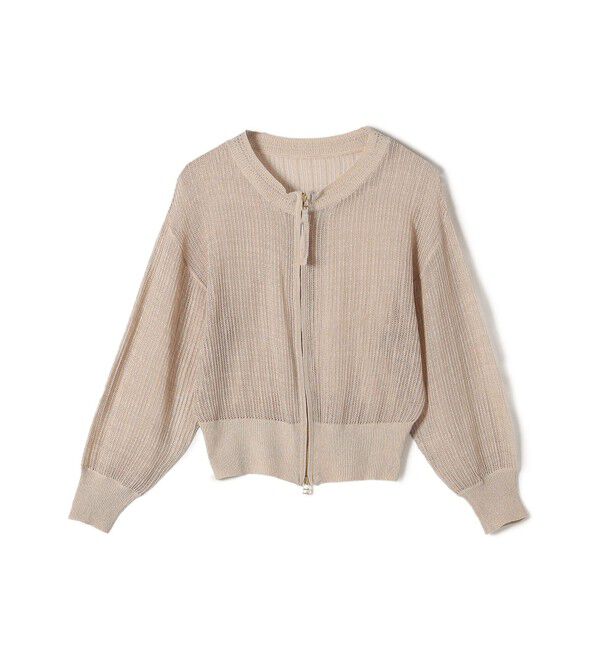 SHIPS Colors 「SHIPS Colors:〈手洗い可能〉ラメ メッシュ ジップ カーディガン」|カーディガン|