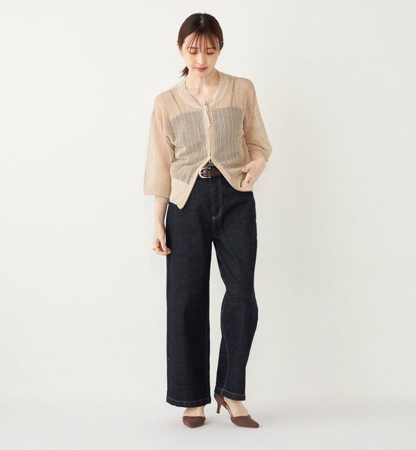 SHIPS Colors 「SHIPS Colors:〈手洗い可能〉ラメ メッシュ ジップ カーディガン」|カーディガン|