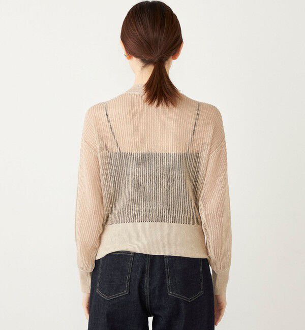 SHIPS Colors 「SHIPS Colors:〈手洗い可能〉ラメ メッシュ ジップ カーディガン」|カーディガン|