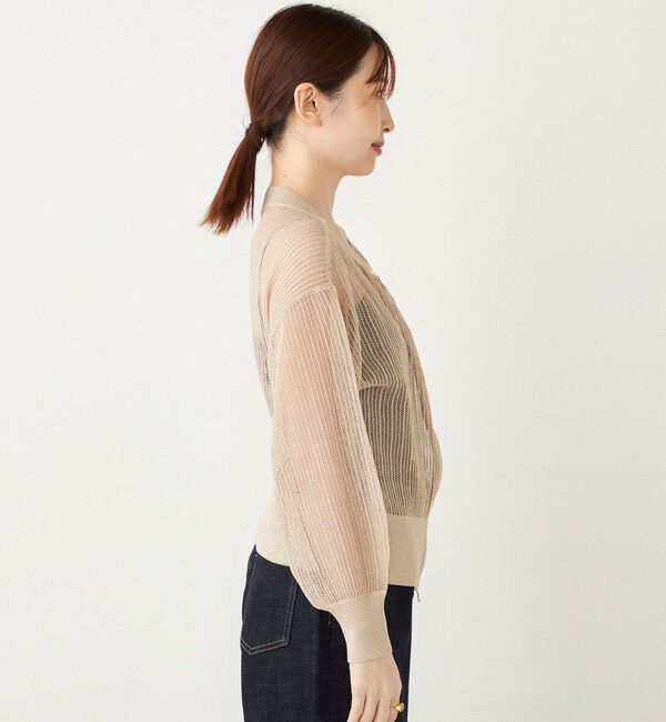 SHIPS Colors 「SHIPS Colors:〈手洗い可能〉ラメ メッシュ ジップ カーディガン」|カーディガン|