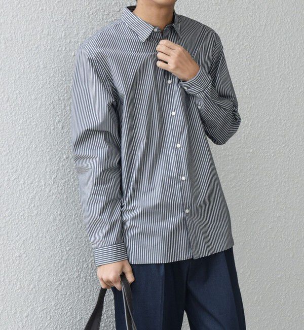 SHIPS any「SHIPS any: ストライプ / ソリッド リラックス レギュラーカラー シャツ 26SS◇」|シャツ・ブラウス|