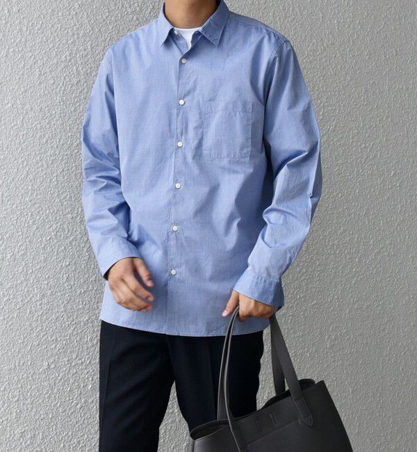 SHIPS any「SHIPS any: ストライプ / ソリッド リラックス レギュラーカラー シャツ 26SS◇」|シャツ・ブラウス|ライトブルー