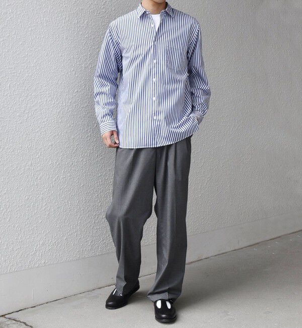 SHIPS any「SHIPS any: ストライプ / ソリッド リラックス レギュラーカラー シャツ 26SS◇」|シャツ・ブラウス|