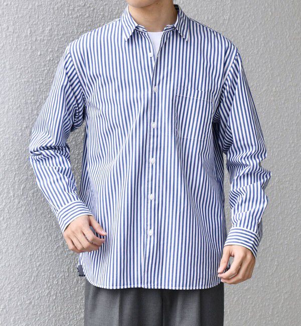 SHIPS any「SHIPS any: ストライプ / ソリッド リラックス レギュラーカラー シャツ 26SS◇」|シャツ・ブラウス|