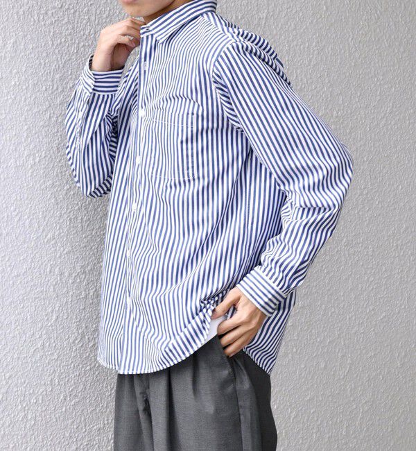 SHIPS any「SHIPS any: ストライプ / ソリッド リラックス レギュラーカラー シャツ 26SS◇」|シャツ・ブラウス|