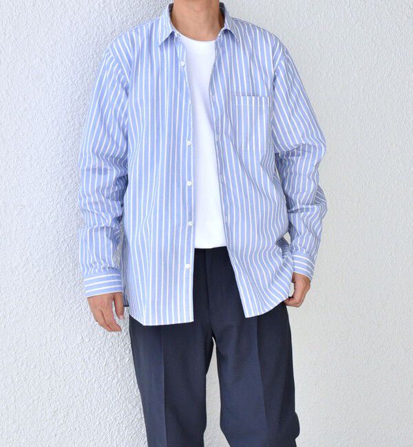 SHIPS any「SHIPS any: ストライプ / ソリッド リラックス レギュラーカラー シャツ 26SS◇」|シャツ・ブラウス|