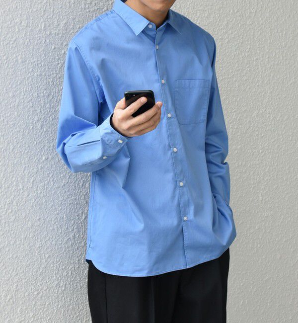 SHIPS any「SHIPS any: ストライプ / ソリッド リラックス レギュラーカラー シャツ 26SS◇」|シャツ・ブラウス|ロイヤルブルー