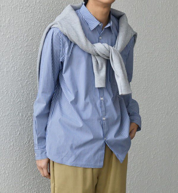 SHIPS any「SHIPS any: ストライプ / ソリッド リラックス レギュラーカラー シャツ 26SS◇」|シャツ・ブラウス|