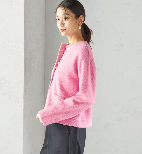 SHIPS for women「〈手洗い可能〉パール モチーフ ボタン ジャッカル カーディガン」|カーディガン|