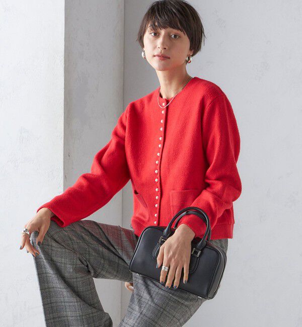SHIPS for women「〈手洗い可能〉パール モチーフ ボタン ジャッカル カーディガン」|カーディガン|