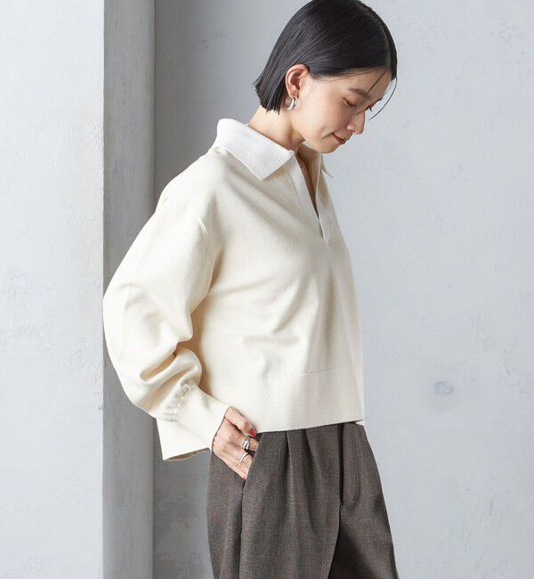 SHIPS for women「〈手洗い可能〉エンブレム ラガー ニット」|ニット・セーター|