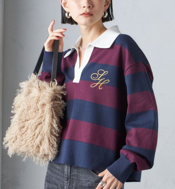 SHIPS for women「〈手洗い可能〉エンブレム ラガー ニット」|ニット・セーター|ワイン
