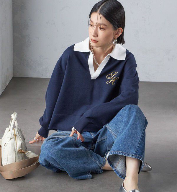 SHIPS for women「〈手洗い可能〉エンブレム ラガー ニット」|ニット・セーター|