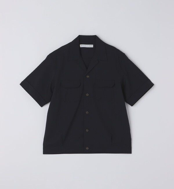 SHIPS「BATEAUX DE SHIPS: ウール トロピカル 半袖 シャツ」|シャツ・ブラウス|ネイビー