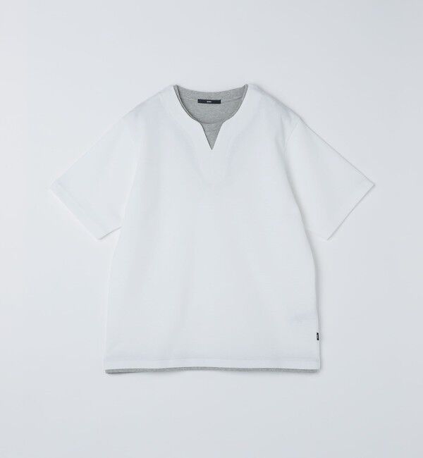 SHIPS「SHIPS: キー ネック フェイクレイヤード Tシャツ」|Tシャツ・カットソー|