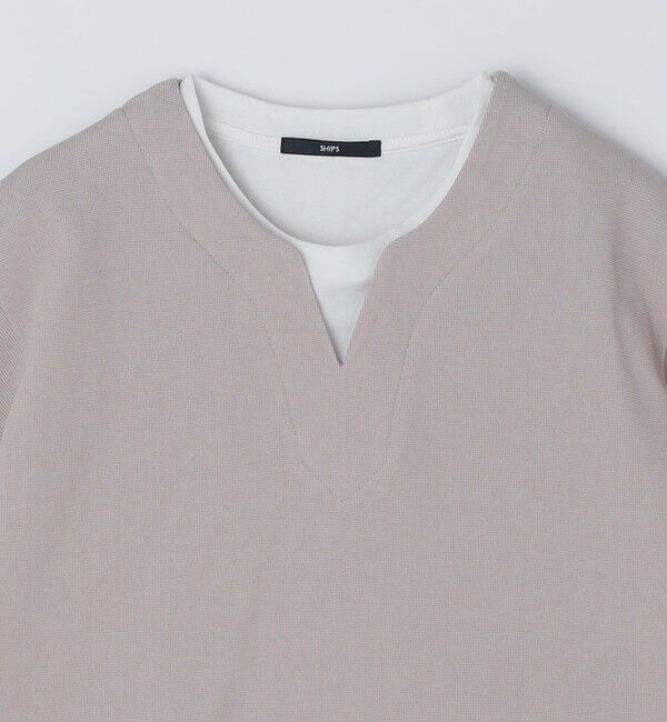 SHIPS「SHIPS: キー ネック フェイクレイヤード Tシャツ」|Tシャツ・カットソー|