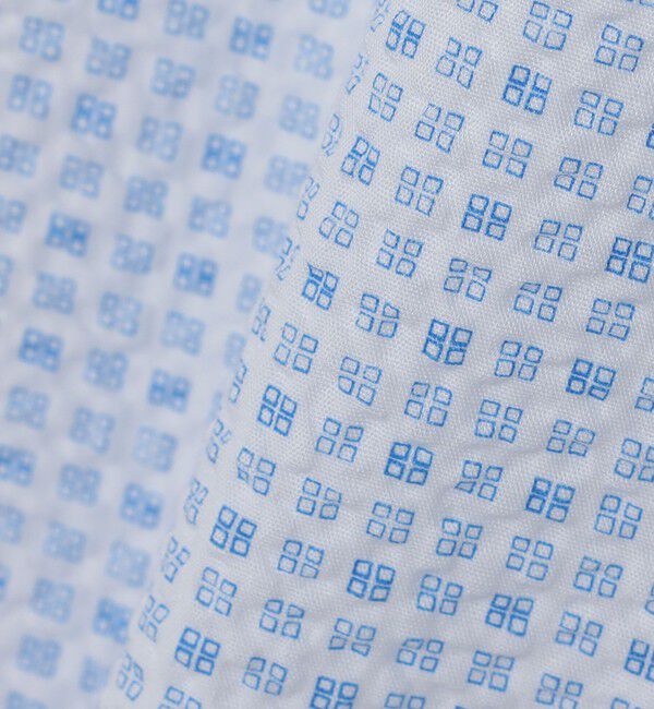 SHIPS Colors 「SHIPS Colors:〈洗濯機可能〉リップル プリント ワイドカラー ショートスリーブ シャツ」|シャツ・ブラウス|