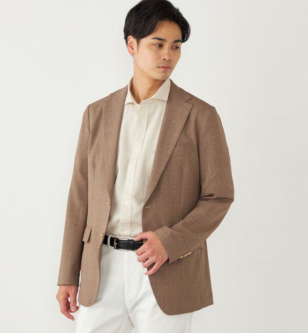 SHIPS Colors 「SHIPS Colors:〈洗濯機可能〉リップル プリント ワイドカラー ショートスリーブ シャツ」|シャツ・ブラウス|