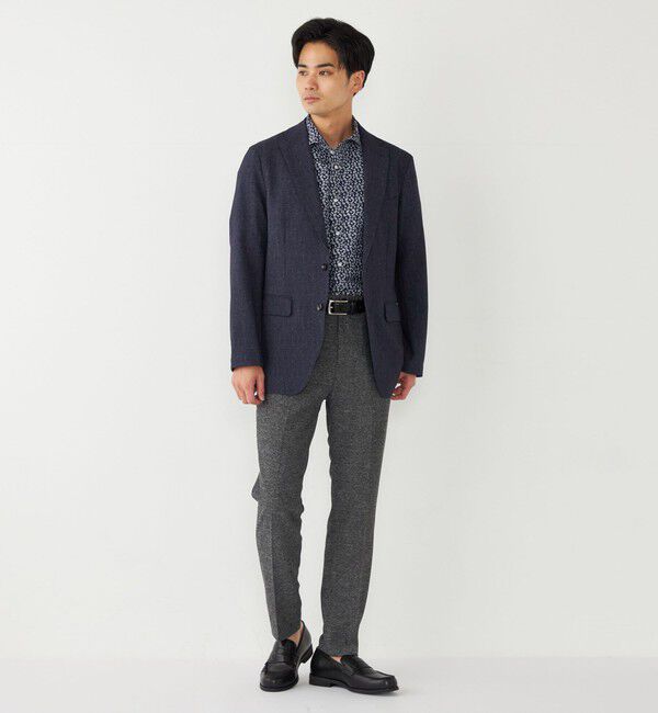 SHIPS Colors 「SHIPS Colors:〈洗濯機可能〉リップル プリント ワイドカラー ショートスリーブ シャツ」|シャツ・ブラウス|