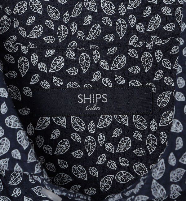 SHIPS Colors 「SHIPS Colors:〈洗濯機可能〉リップル プリント ワイドカラー ショートスリーブ シャツ」|シャツ・ブラウス|