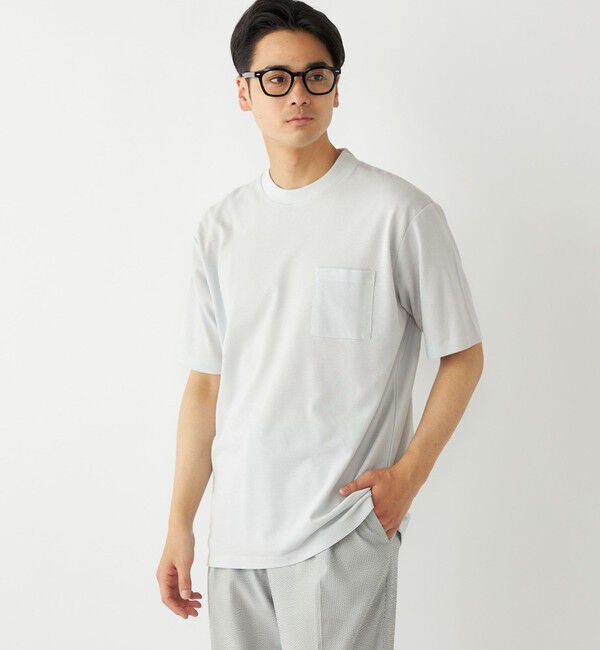 SHIPS Colors 「SHIPS Colors:〈吸水速乾〉リネンブレンド カノコ ビズ Tシャツ◇」|Tシャツ・カットソー|ライトブルー