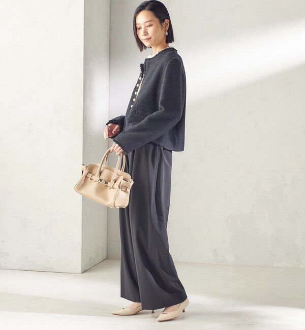 SHIPS for women「〈洗濯機可能〉ストレッチ ツイル イージー タック パンツ」|その他|