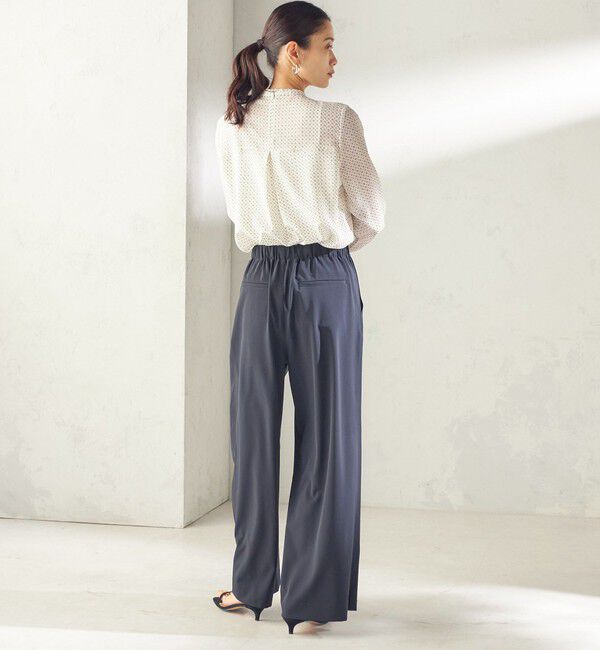 SHIPS for women「〈洗濯機可能〉ストレッチ ツイル イージー タック パンツ」|その他|