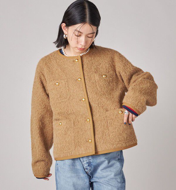 SHIPS for women「SHIPS NINE CASE: ノーカラー ジャケット」|ノーカラージャケット|