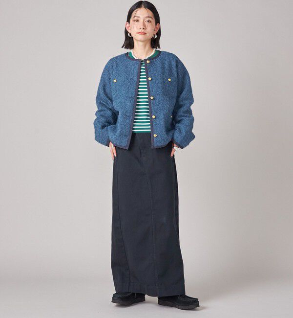 SHIPS for women「SHIPS NINE CASE: ノーカラー ジャケット」|ノーカラージャケット|