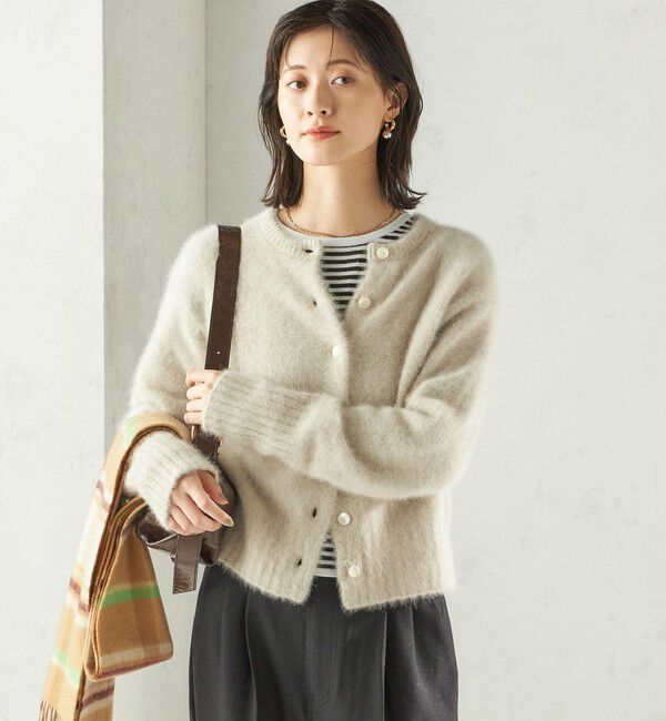 SHIPS for women「〈手洗い可能〉フォックス クルーネック ニット カーディガン」|カーディガン|