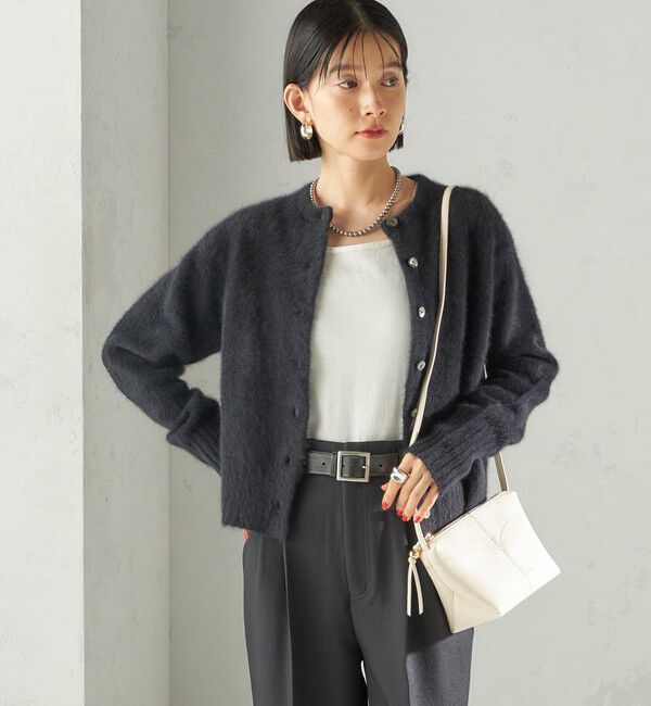 SHIPS for women「〈手洗い可能〉フォックス クルーネック ニット カーディガン」|カーディガン|