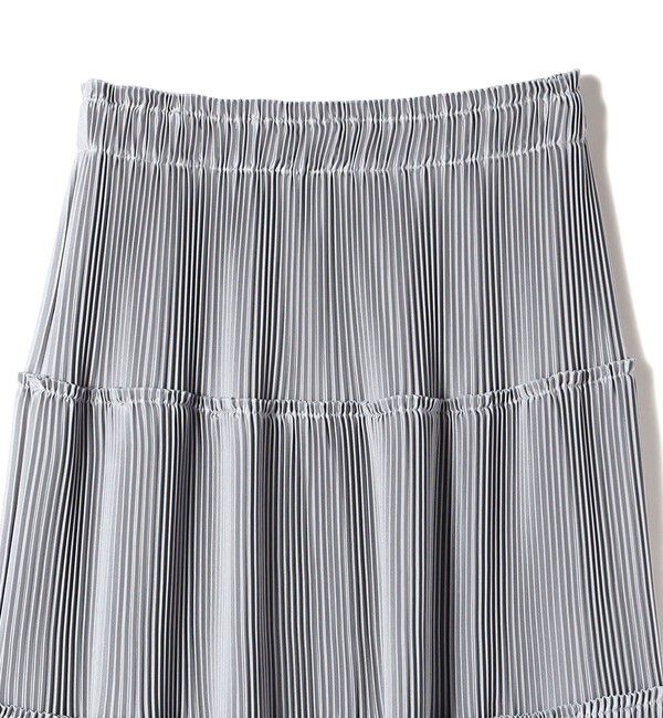 SHIPS for women「〈手洗い可能〉サテン プリーツ ティアード スカート」|スカート|