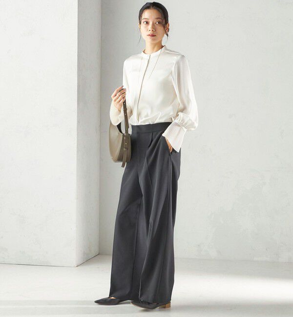 SHIPS for women「〈手洗い可能〉プリーツ 袖 デザイン ブラウス」|シャツ・ブラウス|