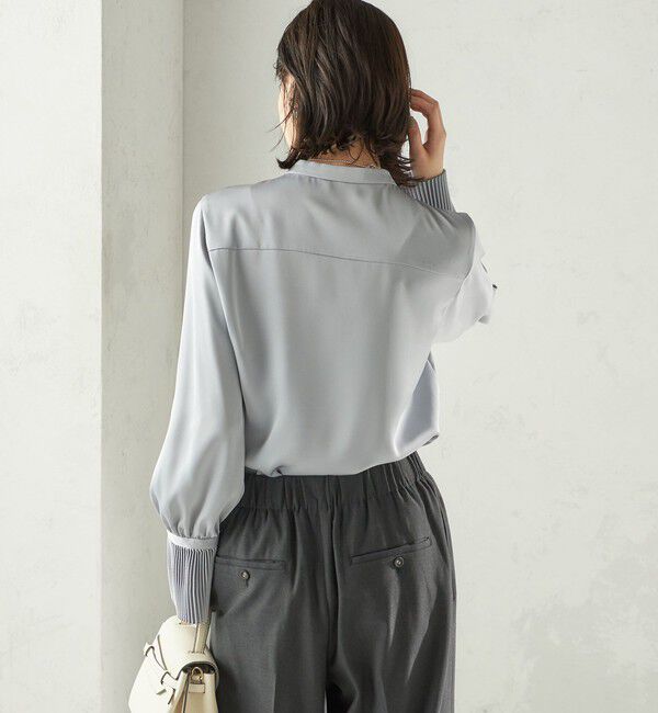 SHIPS for women「〈手洗い可能〉プリーツ 袖 デザイン ブラウス」|シャツ・ブラウス|