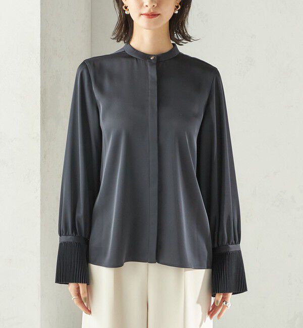 SHIPS for women「〈手洗い可能〉プリーツ 袖 デザイン ブラウス」|シャツ・ブラウス|