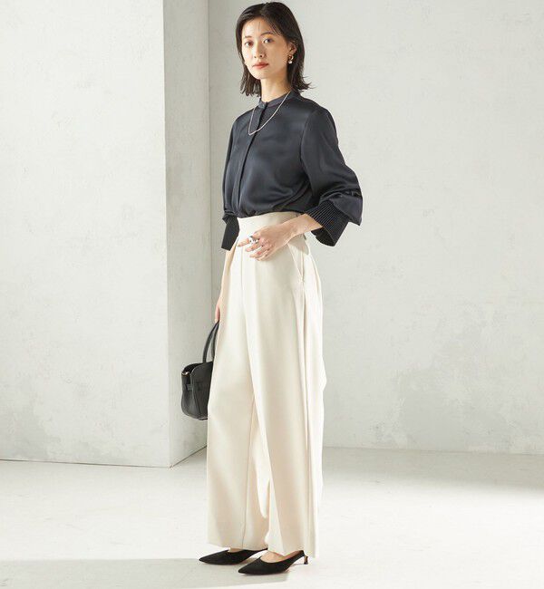 SHIPS for women「〈手洗い可能〉プリーツ 袖 デザイン ブラウス」|シャツ・ブラウス|