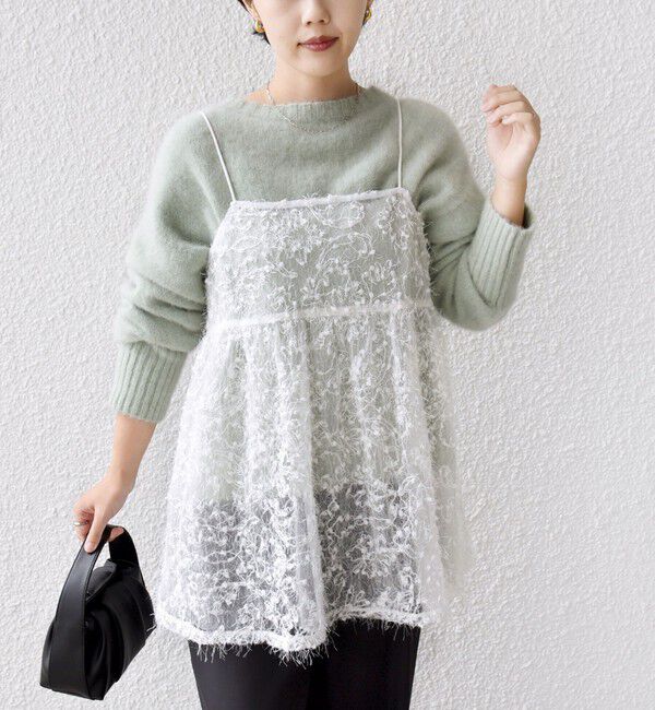 SHIPS for women「〈手洗い可能〉前後 2WAY レース キャミソール」|キャミソール|