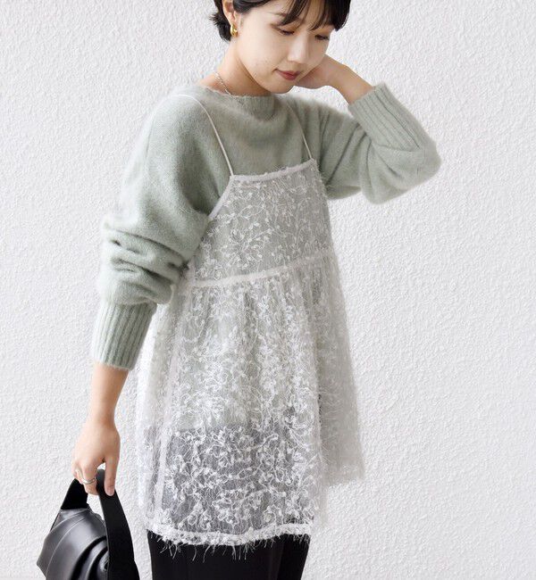 SHIPS for women「〈手洗い可能〉前後 2WAY レース キャミソール」|キャミソール|