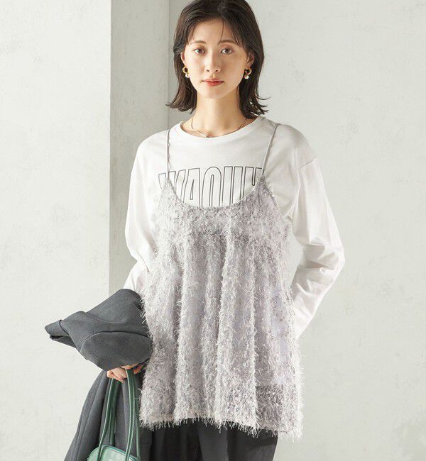 SHIPS for women「〈手洗い可能〉前後 2WAY レース キャミソール」|キャミソール|