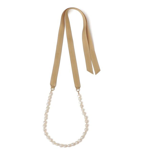 SHIPS for women「シルク リボン 淡水 パール ネックレス」|ネックレス|