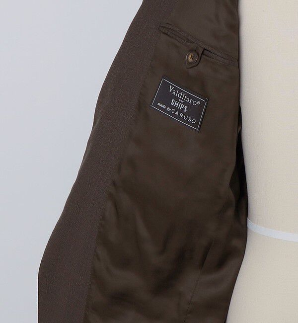 SHIPS「Valditaro: ウール ブラウン ソリッド スーツ」|スーツ|