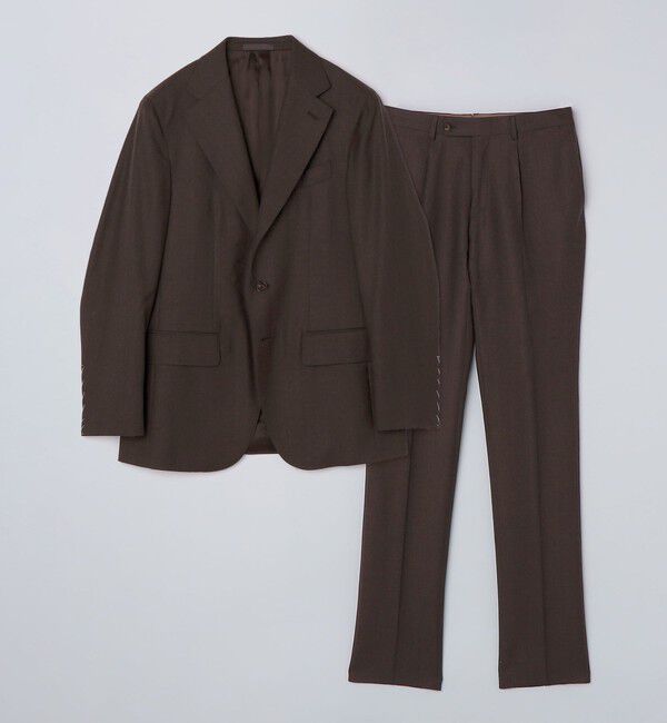SHIPS「Valditaro: ウール ブラウン ソリッド スーツ」|スーツ|